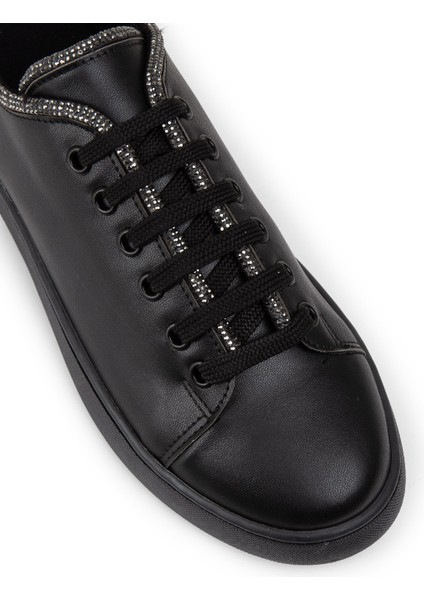 Siyah Taş Detaylı Kadın Sneaker Ayakkabı - K0600ZSYHC01 indirimleri