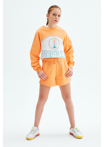 Kız Çocuk Oranj Sweatshirt 23PSSTJ4405