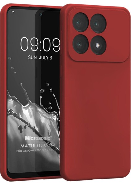 Matte Silicone Xiaomi Poco X6 Pro 5g Kılıf Kırmızı