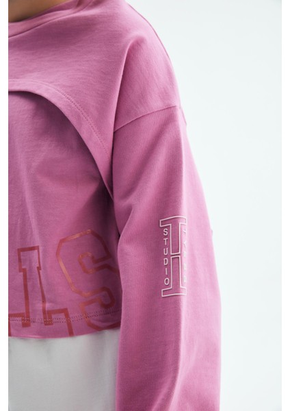 Kız Çocuk Pembe Sweatshirt 23PSSTJ4404