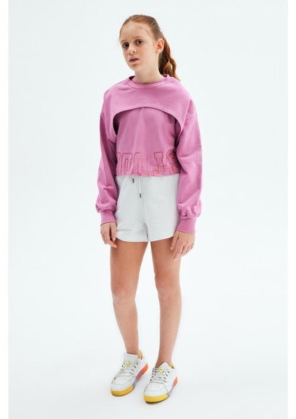 Kız Çocuk Pembe Sweatshirt 23PSSTJ4404