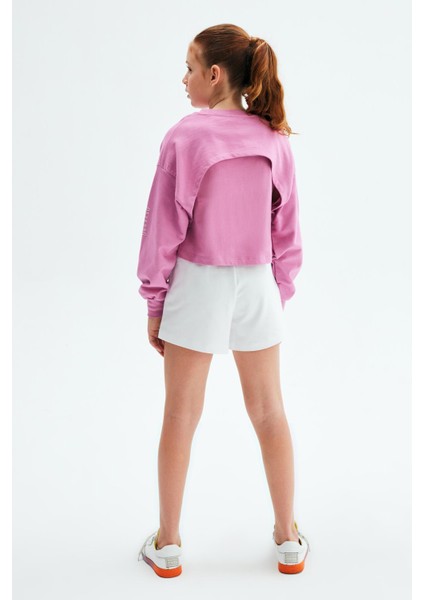 Kız Çocuk Pembe Sweatshirt 23PSSTJ4404 fırsatları