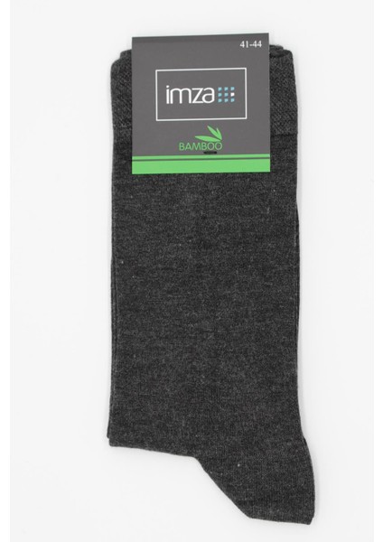 Koyu Antrasit Düz Bambu Elastan Çorap 1060235109