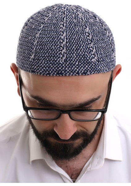 Lacivert Gri Kışlık Çift Renk Kadife Namaz Takkesi indirimleri