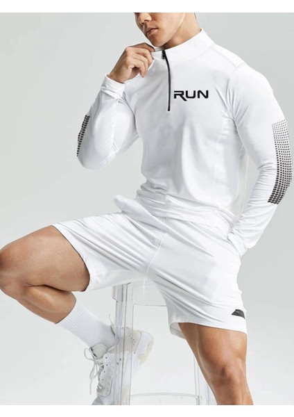 Erkek Running Hızlı Kuruma Nem Emici Teknik Performan Uzun Kollu T-Shirt
