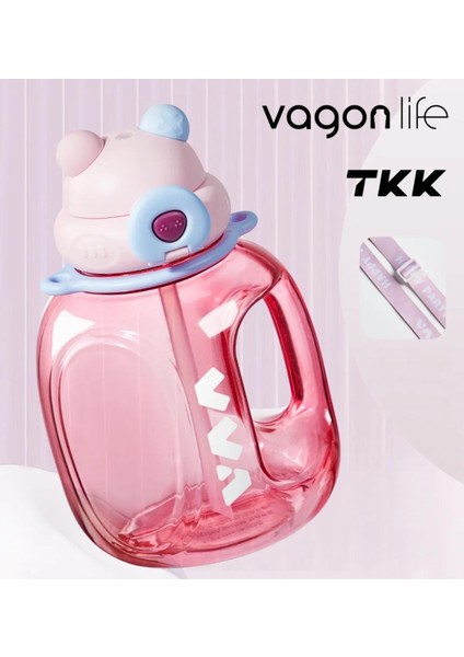 Tritan Su Matarası 1200 ml Pembe