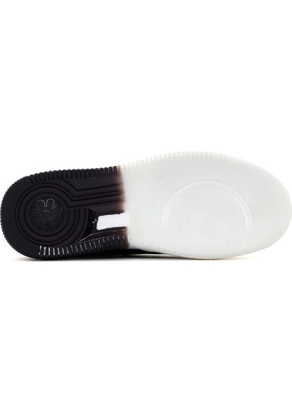 Erkek Siyah Kalın Tabanlı Deri Sneaker