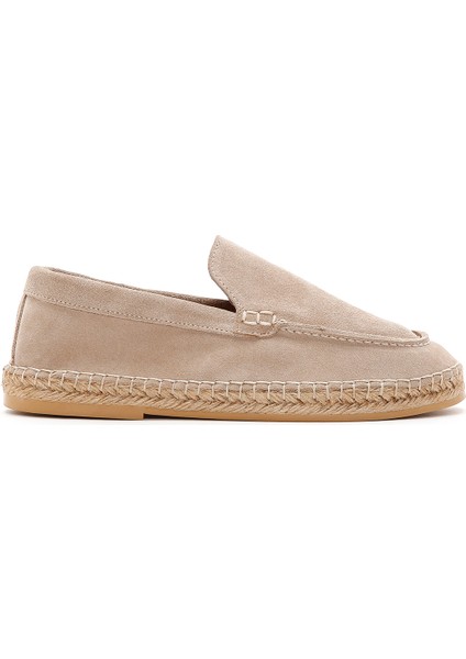 Erkek Bej Süet Espadril