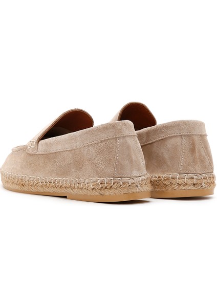 Erkek Bej Süet Espadril