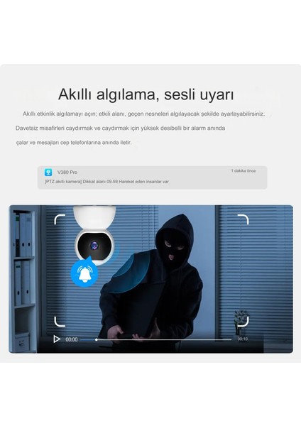 4mp Full Hd Gece Görüşlü Uzaktan Hareket Etirme Izleme Özelikli Ev Ofis Bakıcı Evcil Hayvan Kamerası