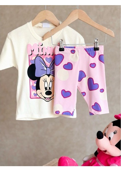 Minnie Baskılı Taytlı Takım
