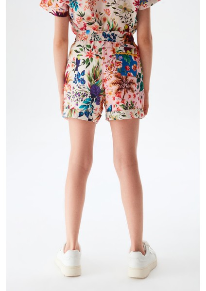 Bg Store Kız Çocuk Desenli Şort 23SS2SW6124