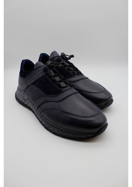 Koyu Lacivert Hakiki Deri Termo Taban Bağcıklı Casual Ayakkabı 1033235115 modelleri