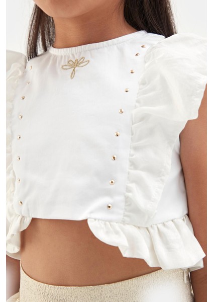 Kız Çocuk Beyaz Bluz 23SS0TJ4610