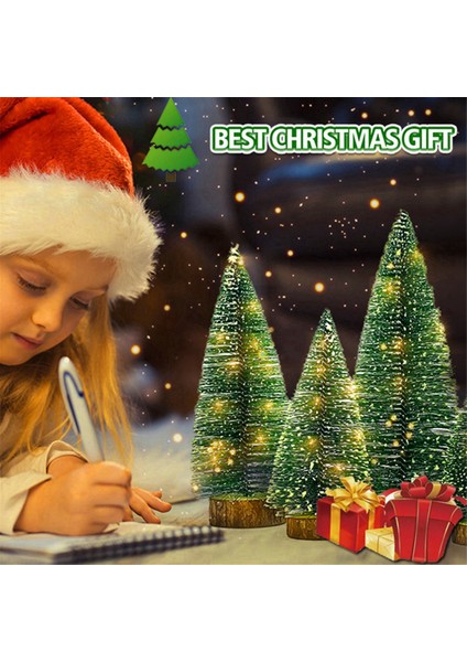 Işıklı Küçük Noel Ağacı, 4 Boyutlu Noel Masa Dekoru Noel Tatili Iç Mekan Süslemeleri Için Mükemmel (Yurt Dışından)