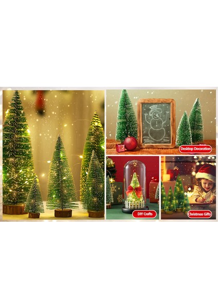 Işıklı Küçük Noel Ağacı, 4 Boyutlu Noel Masa Dekoru Noel Tatili Iç Mekan Süslemeleri Için Mükemmel (Yurt Dışından)