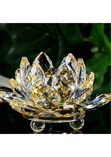 Mavi Kristal Çiçek Süsleri Kristal Lotus Iç Dekorasyon Kristal Cam Lotus Süsleri (Küçük) (Yurt Dışından) fiyatları