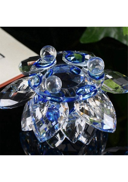 Mavi Kristal Çiçek Süsleri Kristal Lotus Iç Dekorasyon Kristal Cam Lotus Süsleri (Küçük) (Yurt Dışından) fırsatları