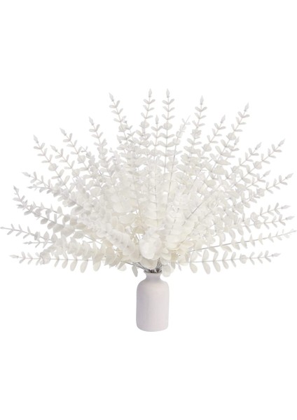 Beyaz Yapay Okaliptüs Kaynaklanıyor, 36 Adet Sahte Okaliptüs Dalları Yapraklar Düzenleme Düğün Buket Dekor (Yurt Dışından)