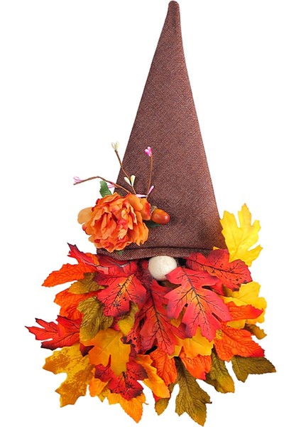 Kapı Dekoru Için Güz Çelengi, Sonbahar Hasadı Için Akçaağaç Yaprağı Peri ile Güz Burcu Ön Sundurma Duvar Şömine Güz (Yurt Dışından)