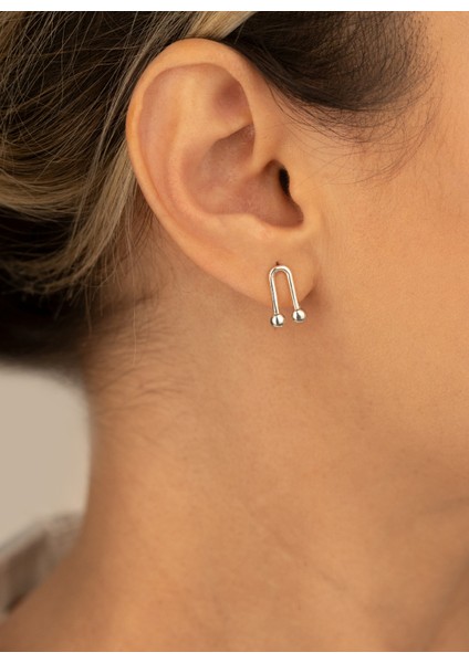 925 Ayar Gümüş Taşsız Çivili Tiffany Küpe modelleri