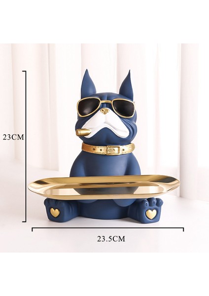 Serin Bulldog Figürleri Reçine Hayvan Heykel Süsler Depolama Odası Dekor Modern Çok Fonksiyonlu Heykel Ev Dekor Için, 3 (Yurt Dışından)