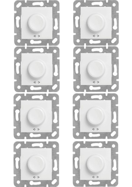Karre Rotatif Dimmer R 40-600W Beyaz (Çerçeve Dahil) 90967047 (8 Adet)