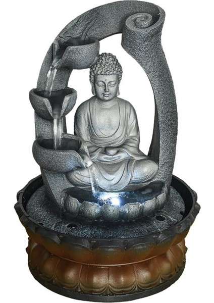 Buda Masa Üstü Şelale Çeşmesi Meditasyon Rahatlatıcı Masa Üstü Çeşme Dekorasyonu Ev Ab Tak Için (Yurt Dışından)