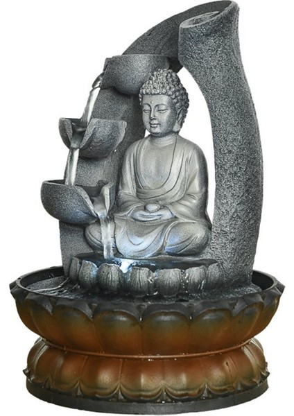 Buda Masa Üstü Şelale Çeşmesi Meditasyon Rahatlatıcı Masa Üstü Çeşme Dekorasyonu Ev Ab Tak Için (Yurt Dışından)
