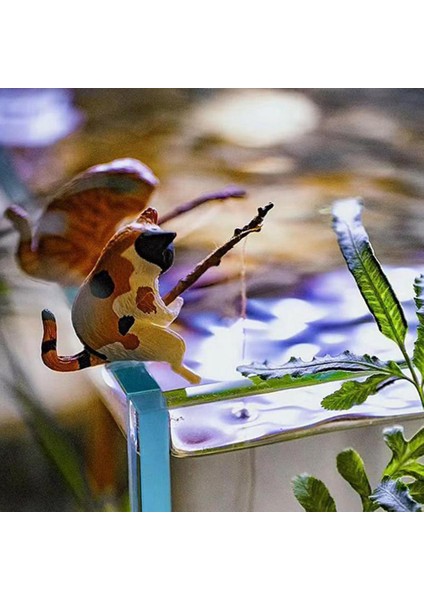 7 Adet Kediler Balıkçılık Heykelcik Kediler Heykel Oturan Balıkçılık Küçük Sevimli Kediler Reçine Süs Dekoratif Mobilyalar (Yurt Dışından)