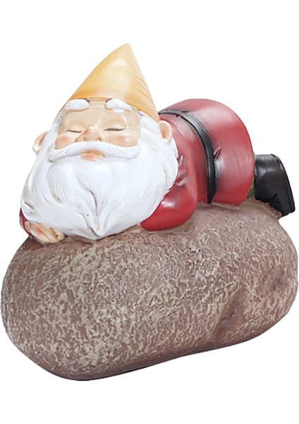 Cüce Madenci Reçine Figürler El Sanatları Açık Su Geçirmez Güneş Gnome Süsler Bahçe Gnome Heykeli Güneş Enerjili B (Yurt Dışından)