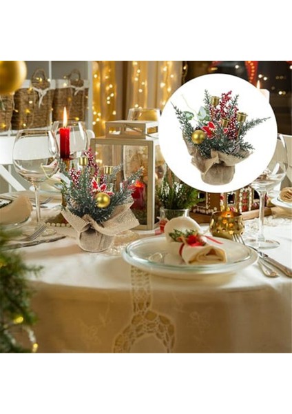 Noel Mumluk Orta Parçası, Çam Kozalakları ve Kırmızı Berry Masa Orta Parçası, 2 Mumluk B (Yurt Dışından) fiyatları