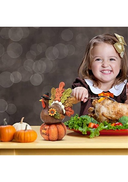 Sgiving Masa Süsü Sonbahar Heykelcik Masa Üstü Reçine Kabak Süslemeleri Parti Sonbahar Süsleri Ev Mutfak Için (Yurt Dışından)