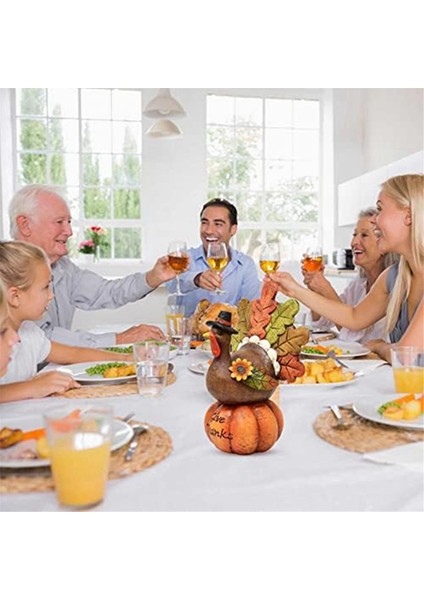 Sgiving Masa Süsü Sonbahar Heykelcik Masa Üstü Reçine Kabak Süslemeleri Parti Sonbahar Süsleri Ev Mutfak Için (Yurt Dışından)