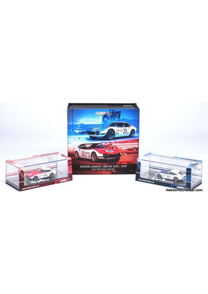 Toyota 2000GT (MF10) #23/ #33 Scca 1968 Box Set Collection 1/64 Model Araba