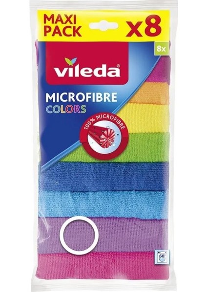 Mikrofiber Colors Temizlik Bezi 8'li Paket