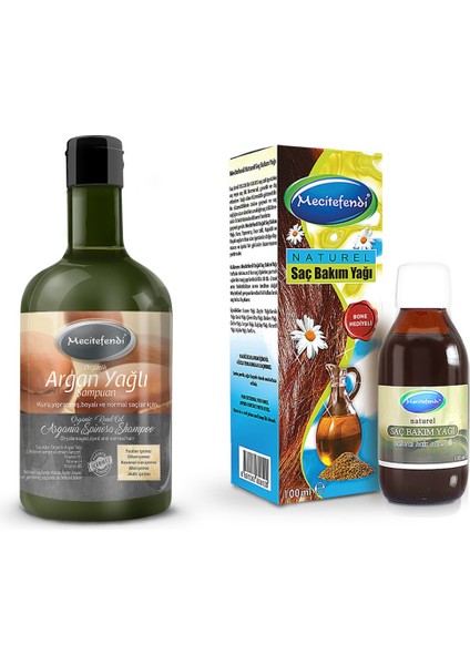 Argan Şampuan 400 ml (1 Adet) + Saç Bakım Yağı (1 Adet)