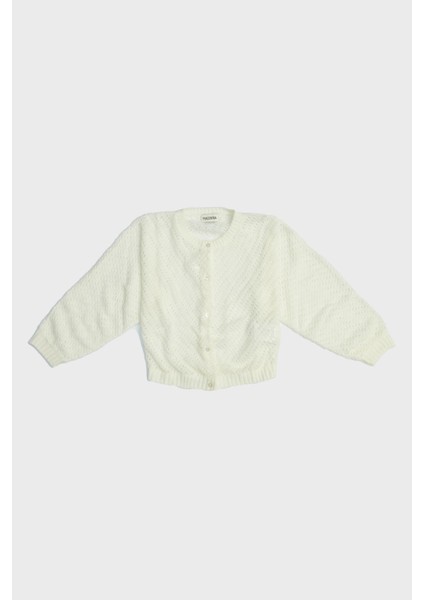 Bg Store Kız Çocuk Beyaz Hırka 23FW0FM0701