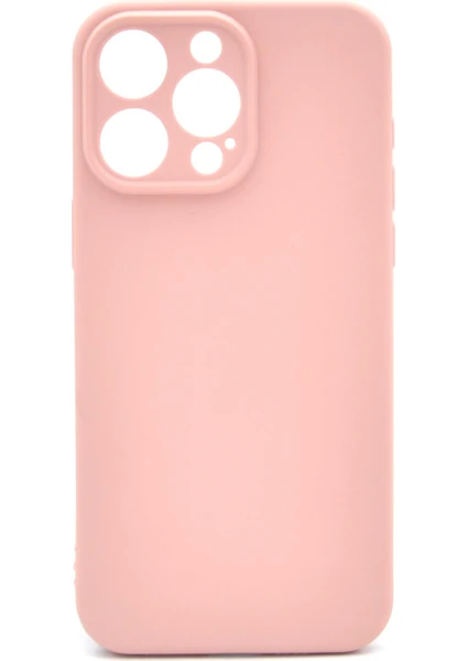 NOVKA Phone Accessories  iPhone 15 Pro Max Uyumlu Düz Renk Esnek Yumuşak Silikon Kılıf  Rubber Pudra Pembe