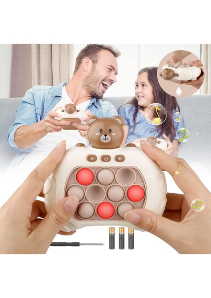 Pop Up It Oyun Oyuncak, 2023 Yetişkinler ve Çocuklar Için Yükseltilmiş Pop Işık Oyunu Fidget Seyahat Oyunları, Pop Fidget It Oyuncaklar Kızlar ve Erkekler Için Işıklarla Hızlı Top (Yurt Dışından)