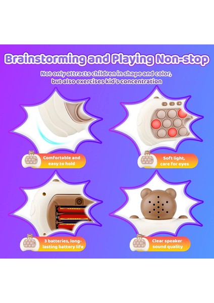 Pop Up It Oyun Oyuncak, 2023 Yetişkinler ve Çocuklar Için Yükseltilmiş Pop Işık Oyunu Fidget Seyahat Oyunları, Pop Fidget It Oyuncaklar Kızlar ve Erkekler Için Işıklarla Hızlı Top (Yurt Dışından)