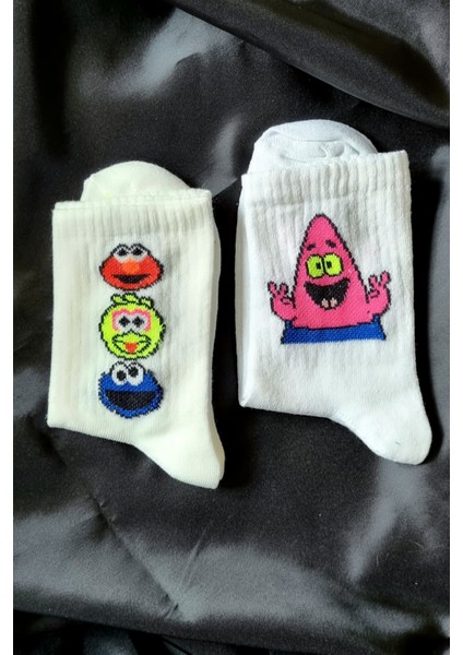 2 Çift Emojili Mevsimlik Çorap