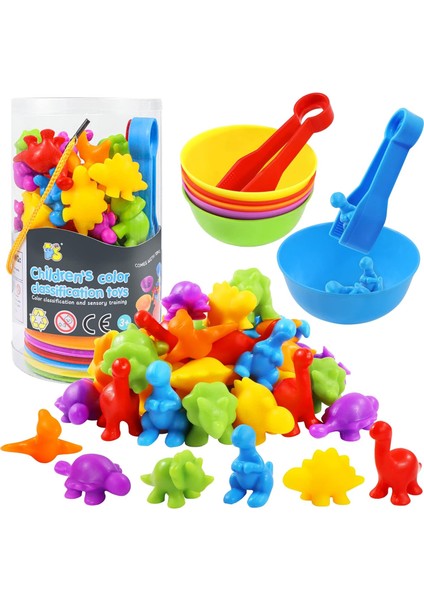Sayma Dinozor Oyuncakları Sıralama Kaseleriyle Eşleştirme Oyunları Matematik Için Okul Öncesi Öğrenme Aktiviteleri Renk Sıralama Eğitici Duyusal Montessori Stem 3+ Yaş Çocuklar Içi (Yurt Dışından)