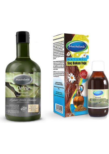 Defne Şampuan 400 ml (1 Adet) + Saç Bakım Yağı (1 Adet)