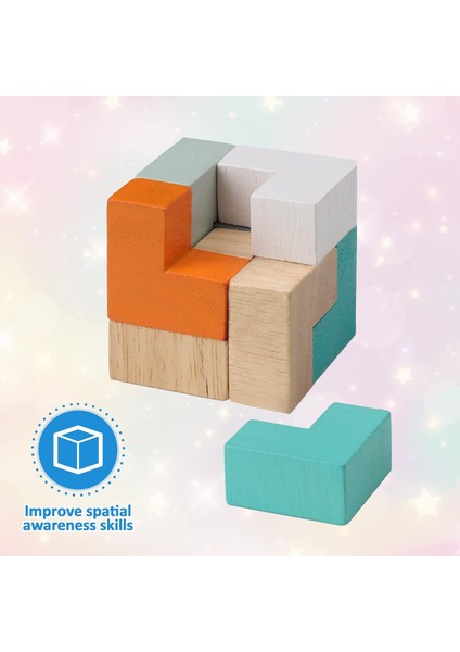 Ahşap Mini Oyuncak,montessori Ahşap Oyuncak,ahşap Bloklar,ahşap Cubo Oyuncaklar,3d Yapı Taşları,3d Puzzle Cube,çocuklar Için Rubick Küpü,rubix,rubics,rubik Oyuncaklar,duyusal Oyunc (Yurt Dışından)