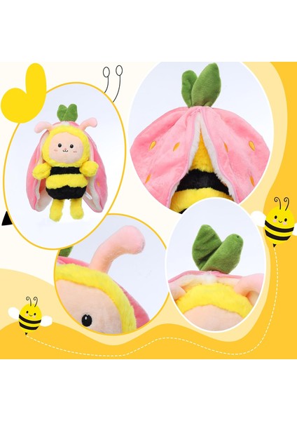 Arı Peluş Oyuncak, 11.8" Arı Doldurulmuş Hayvan, Çilek Doldurulmuş Arı Peluşa Dönüşür, Yumuşak Peluş Bebek Doğum Günü Partisi, Noel, Çocuklar Için Sevgililer Günü Hediyesi Bebek ve (Yurt Dışından) fiyatları