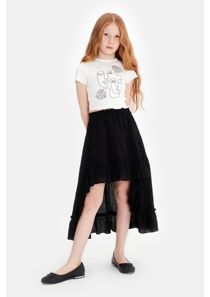 Kız Çocuk Ekru Tshirt 23SS0TJ4517