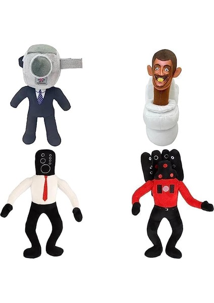 4 Pcs Skibidi Tuvalet Peluş Oyuncak, Kameraman Peluş, Konuşmacı Patronlar Peluşlar, Yumuşak Pamuk Doldurulmuş Hayvan Peluş Bebek Çocuklar Için Koleksiyon Hediyeleri Hayranları Cadı (Yurt Dışından) fiyatları