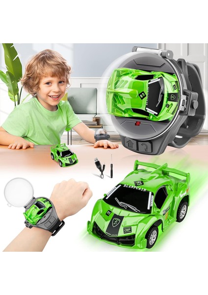 2023 Yeni Mini Uzaktan Kumandalı Araba Izle Oyuncaklar, 2.4 Ghz Karikatür Rc Saat Yarış Arabası, USB Şarjlı Uzaktan Kumanda Araba, Tiktok Izle Araba Erkek Kız Doğum Günü Hediyesi I (Yurt Dışından)