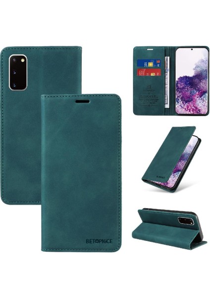 Samsung Galaxy S20 5g Için Kılıf Folio Cüzdan Manyetik Koruyucu Pu Deri (Yurt Dışından)